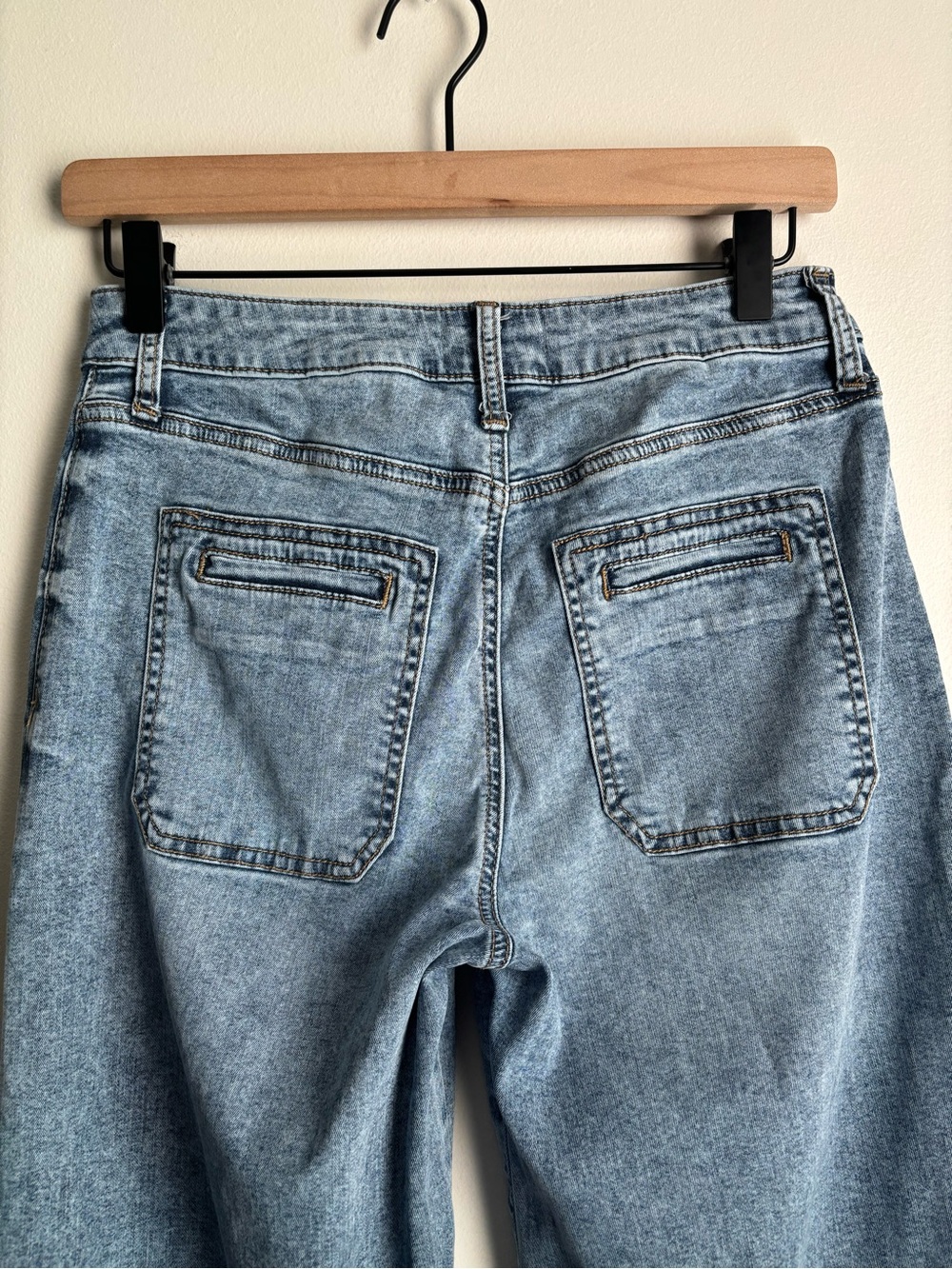 Kut from the Kloth Meg Wide Leg Jeans Size 2 High Rise Raw Hem Lyocell Stretch - Picture 8 of 15